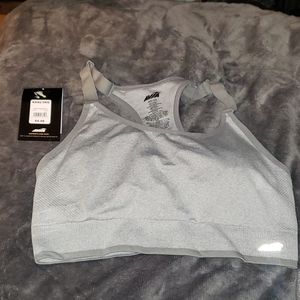 new gray sports bra